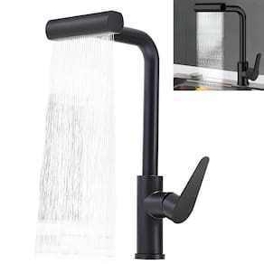 Torneira de Cozinha Gourmet Monocomando Luxo com Ducha Spray Misturador Casa Bancada Pia Tripla Função Giratória Moderna Água Quente e Fria