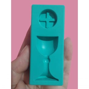 Molde Silicone Eucaristia Santo Grau Cálice E óstia Batizado Crisma