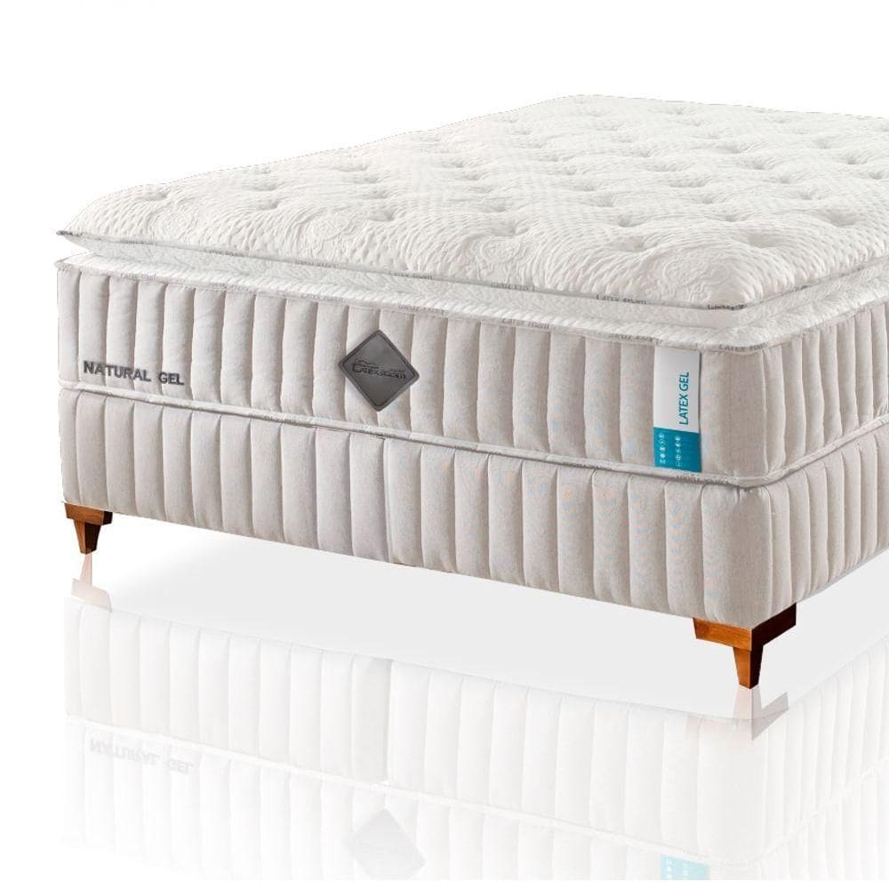 Colchão De Látex Qgel Com Cobre Box Solteiro 88x188cm