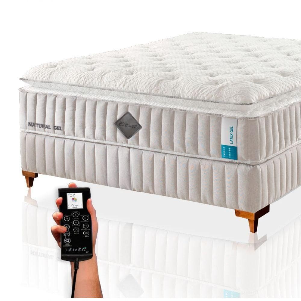 Colchão De Látex Qgel Com Cobre Box Solteiro King 96x203cm