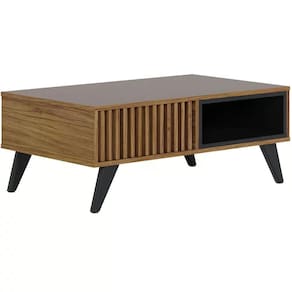 Mesa De Centro Para Sala Jeri Noce Milano Preto Clb Noce Mil