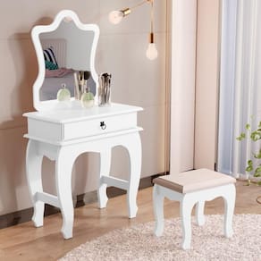 Penteadeira Infantil Laila Premium Com Banqueta Branco