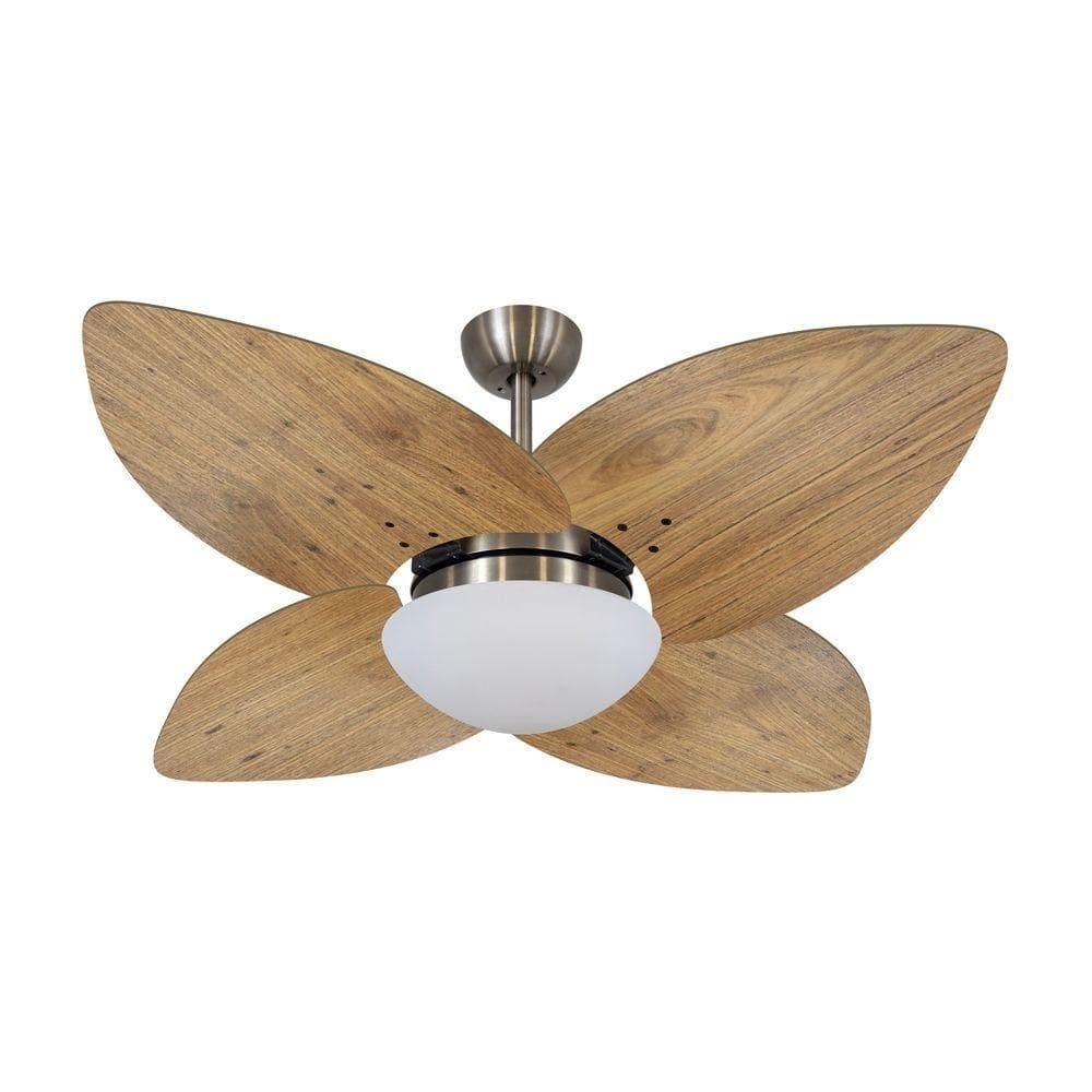 Ventilador De Teto Kovalski Bronze 4 Pás Rádica Freijó 220V