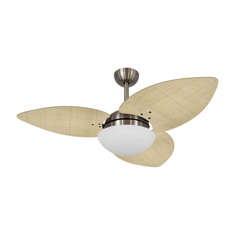 Ventilador De Teto Dormamu Bronze 3 Pás Palmae Natural 220v