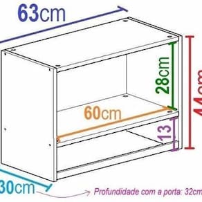 2 Armário Aéreo Cabideiro Lavanderia com Pistão À Gás