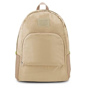 Mochila Dobrável Para Viagem Estampa Lisa Jacki Design Creme