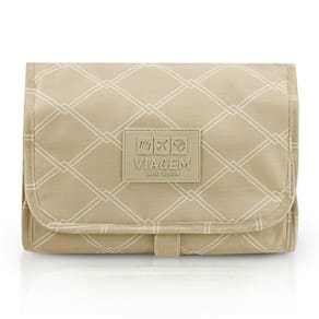 Necessaire 3 Em 1 Para Viagem Estampa Listrada Jacki Design Creme