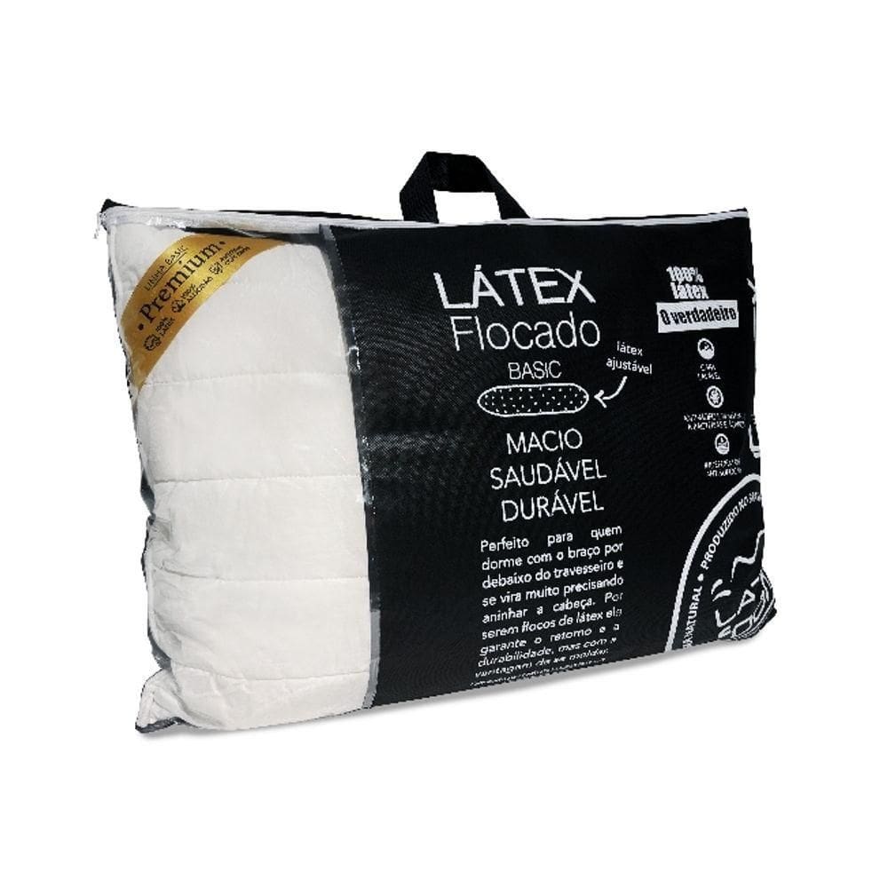 Trav. De Látex Basic Premium Flocos Perfil Médio 46X67X15Cm
