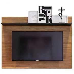 Painel Para Tv 55" Maia Noce Milano Preto Clb Noce Milano Pr