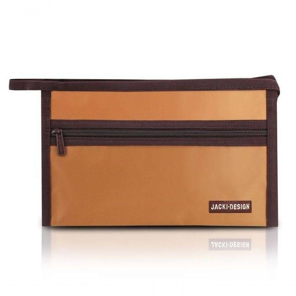 Necessaire Envelope Lisa Essencial Iii Jacki Design Marrom Amarelado