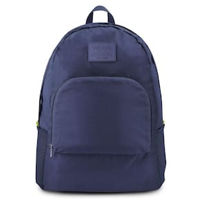 Mochila Dobrável Para Viagem Estampa Lisa Jacki Design Azul