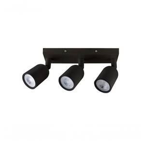 Spot De Led Direct Triplo Mr16 Linear 12w Preto Taschibra 3000k Luz Quente