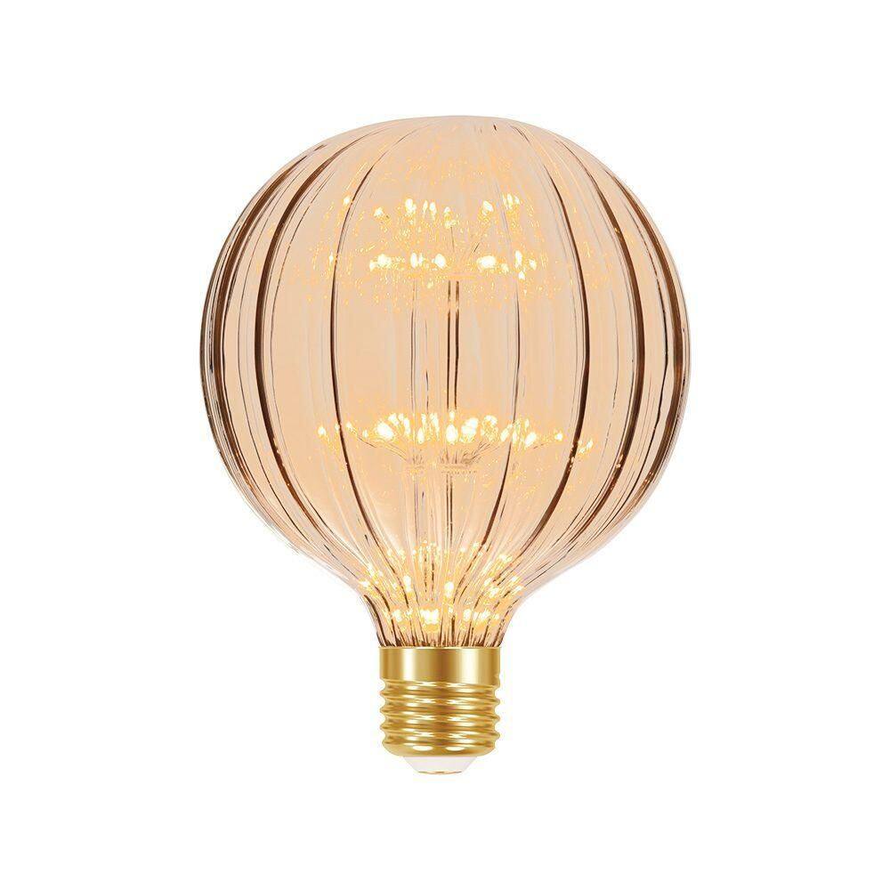 Lâmpada Led Taschibra Vintage Fireworks G125 E27 Bivolt 2200k Amarelo âmbar