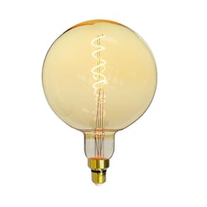 Lâmpada Led Taschibra Filamento Giant Globo E27 Bivolt 2200k Amarelo âmbar