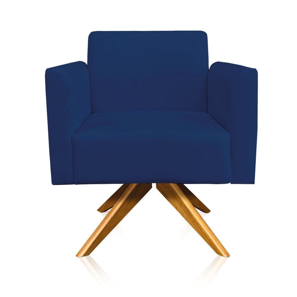 Kit 01 Namoradeira 02 Poltronas Marisa Azul Marinho