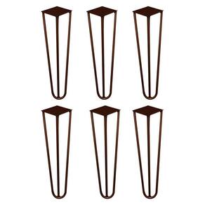 Kit 6 Pés De Metal 30 Cm Mesa De Canto Rack E Puffs Bronze