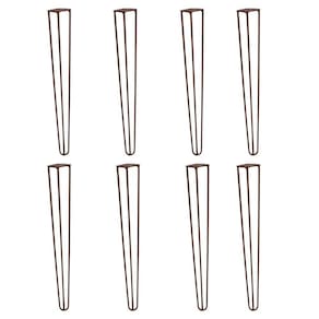 Kit 8 Pés De Metal 60 Cm Mesa De Canto Aparador Bronze