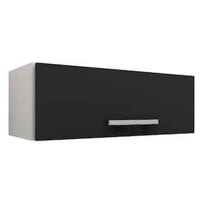 Armário Aéreo 01 Porta Milão Branco E Preto - D´rossi
