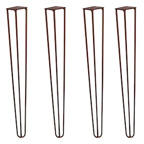 Kit 4 Pés De Metal 60 Cm Mesa De Canto Aparador Bronze
