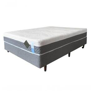Colchão De Látex Articulado Cinza 20cm Box Queen 158x198cm