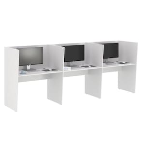 Mesa De Trabalho 3 Lugares Inglaterra Branco