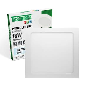 Painel De Led Quadrado Embutir 18w Bivolt Taschibra 6500k Luz Fria