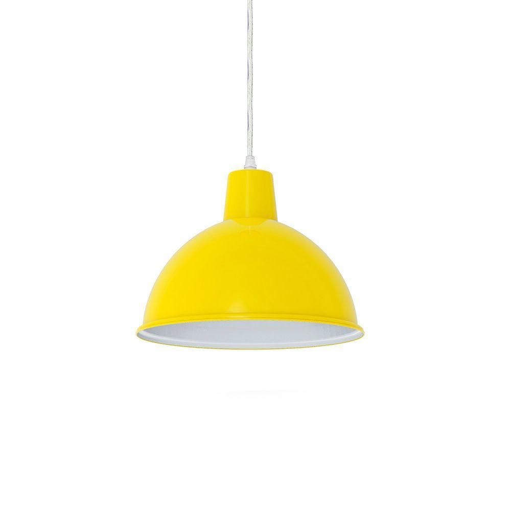 Lustre Pendente Taschibra Td 820 E27 Bivolt Amarelo