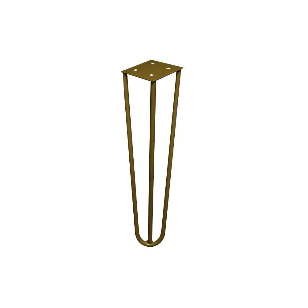 Pé De Metal 25 Cm Hairpin Legs Mesas De Centro Puffs Preto