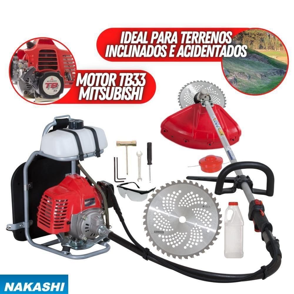 Roçadeira Nakashi C330-mbo à Gasolina 33cc 2t Profissional