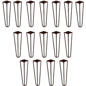 Kit 16 Pés De Metal 30 Cm Mesa De Canto Rack E Puffs Bronze