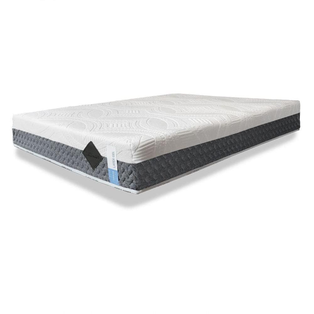 Colchão De Látex Articulado Cinza 20cm King 193x203cm