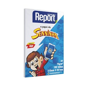 Papel Ofício A4 75 g/m² 210 x 297 mm Report Senninha Pacote com 100 Folhas