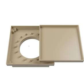 Kit 3 Ralo Oculto Quadrado 15x15cm Astra Bege
