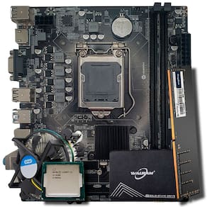 Kit Placa Mãe H110 Com Cooler 1151, Processador i3-6100, Memória RAM 8GB DDR4, SSD 256GB