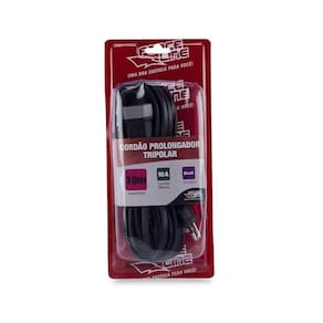 Cordao Prolongador Tripolar 10a 10 Metros Force Line 4955