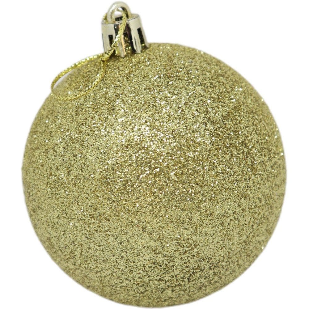 Enfeites Para Decoracao Natal Bola 4Cm  Cor Ouro Pct.C/06