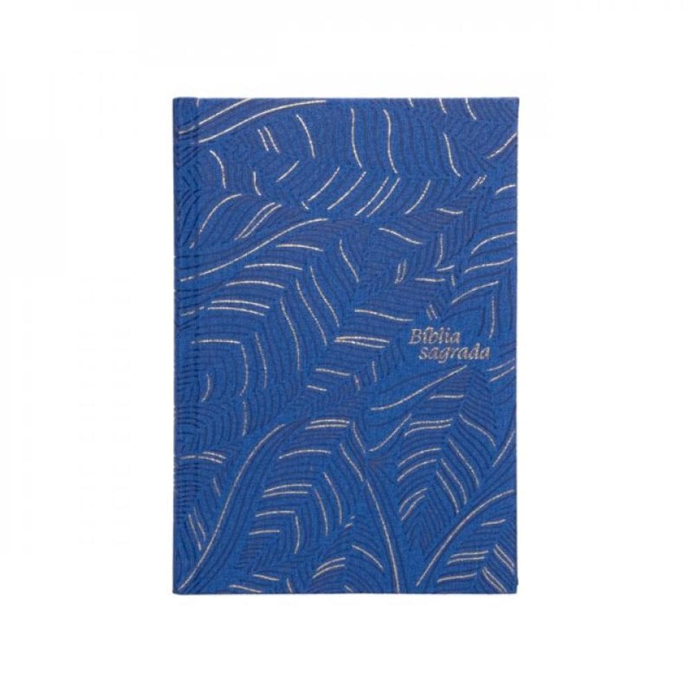Bíblia Slim Nvi, Letra Grande, Couro-Soft Azul Sobre Capa Dura, Abstrata