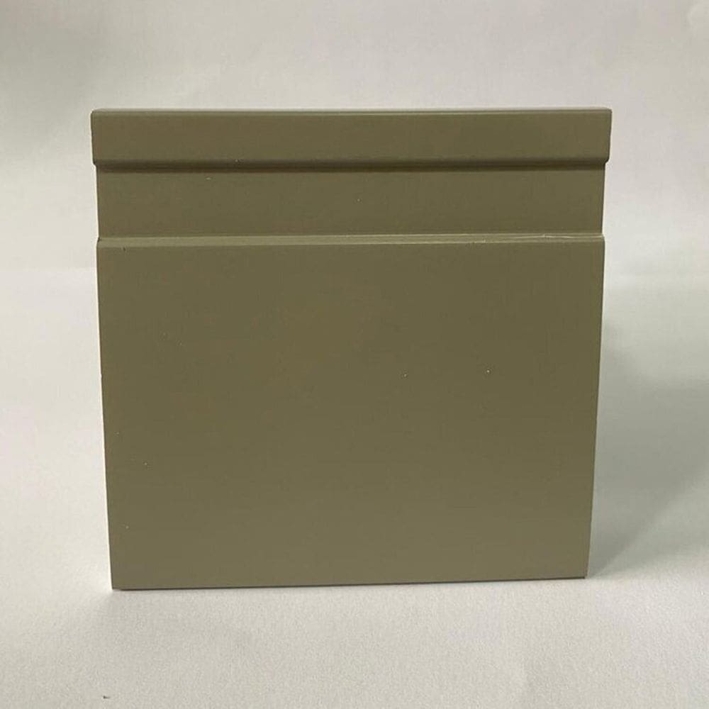 Kit com 5 Barras Rodapé de Poliestireno 10cm X 15mm Frisado Color 12m Grey