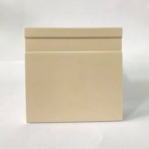 Kit com 5 Barras Rodapé de Poliestireno 10cm X 15mm Frisado Color 12m Grey Rose