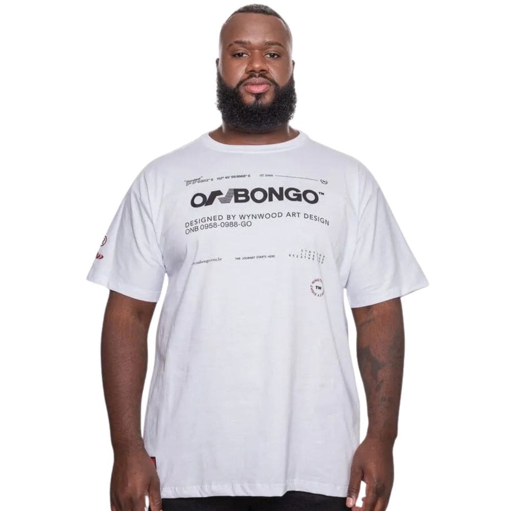 Camiseta Masculina Onbongo Plus Size Branca ON217