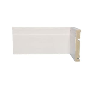 Kit com 10 Barras Guarnição de Poliestireno 10cm X 15mm Frisado 22,5m Branco