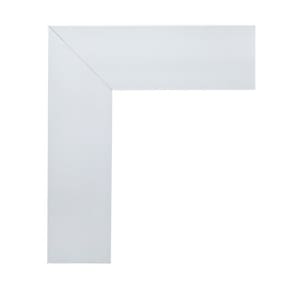 Kit com 20 Barras Guarnição de Poliestireno 7cm X 15mm Liso 45m Branco