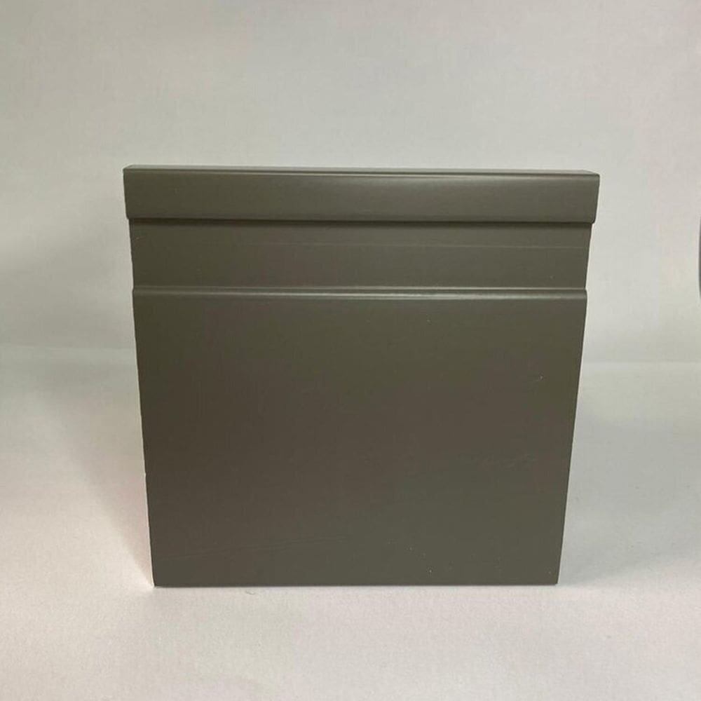 Kit com 15 Barras Rodapé de Poliestireno 10cm X 15mm Frisado Color 36m Cinza Escuro