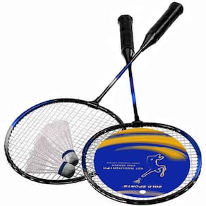 Kit Badminton Gold Sports 2 Raquetes e 2 Petecas