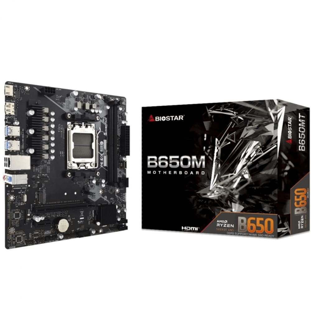Placa-mãe, B650MT, AMD, AM5, DDR5, MATX, Preto - Biostar