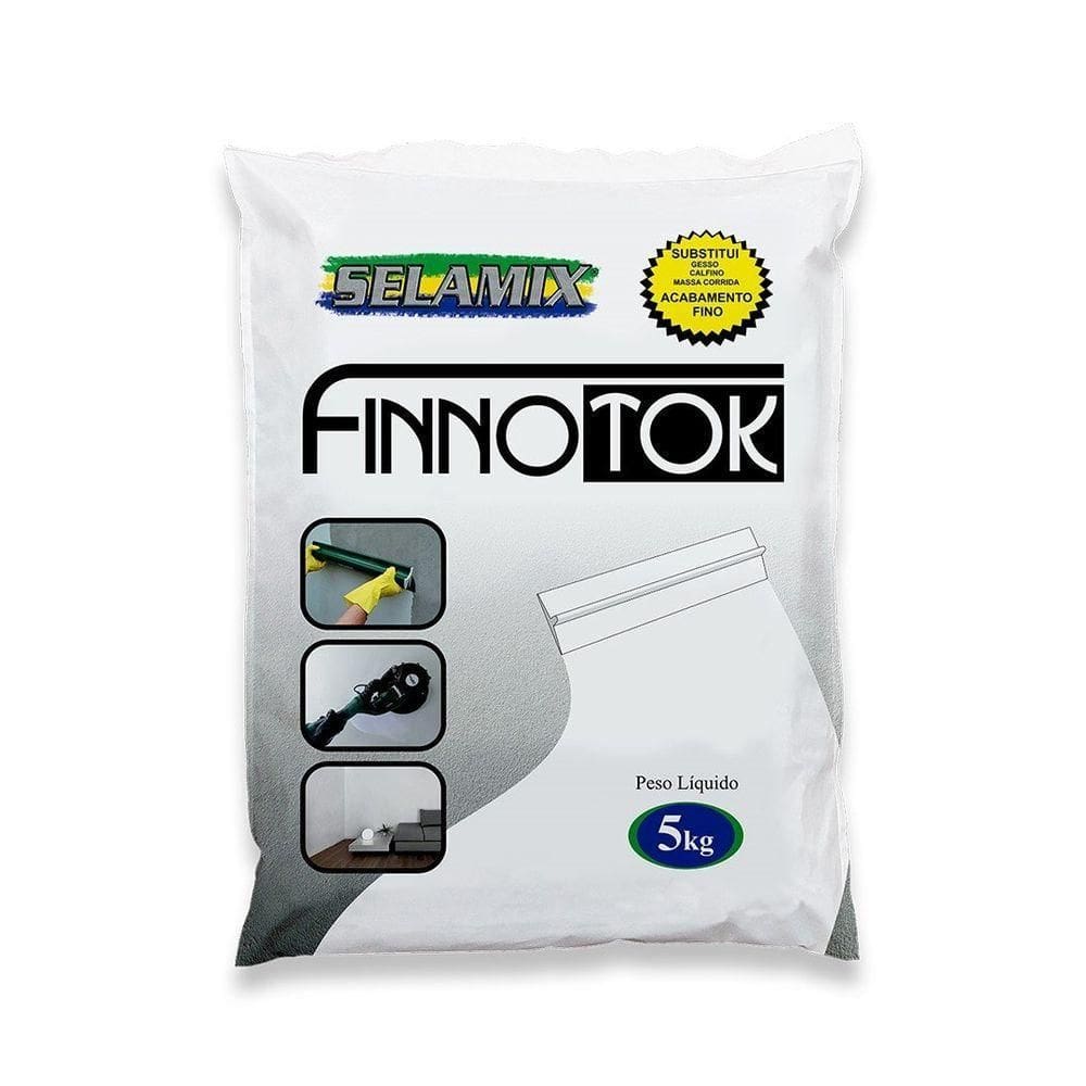 Massa De Acabamento Finnotok Branco 5kg
