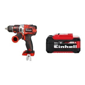 Kit Parafusadeira Te-cd 18 Li-i Brushless Sl 1 Bateria Power X-change 18v 5,2ah Plus Einhell Preto