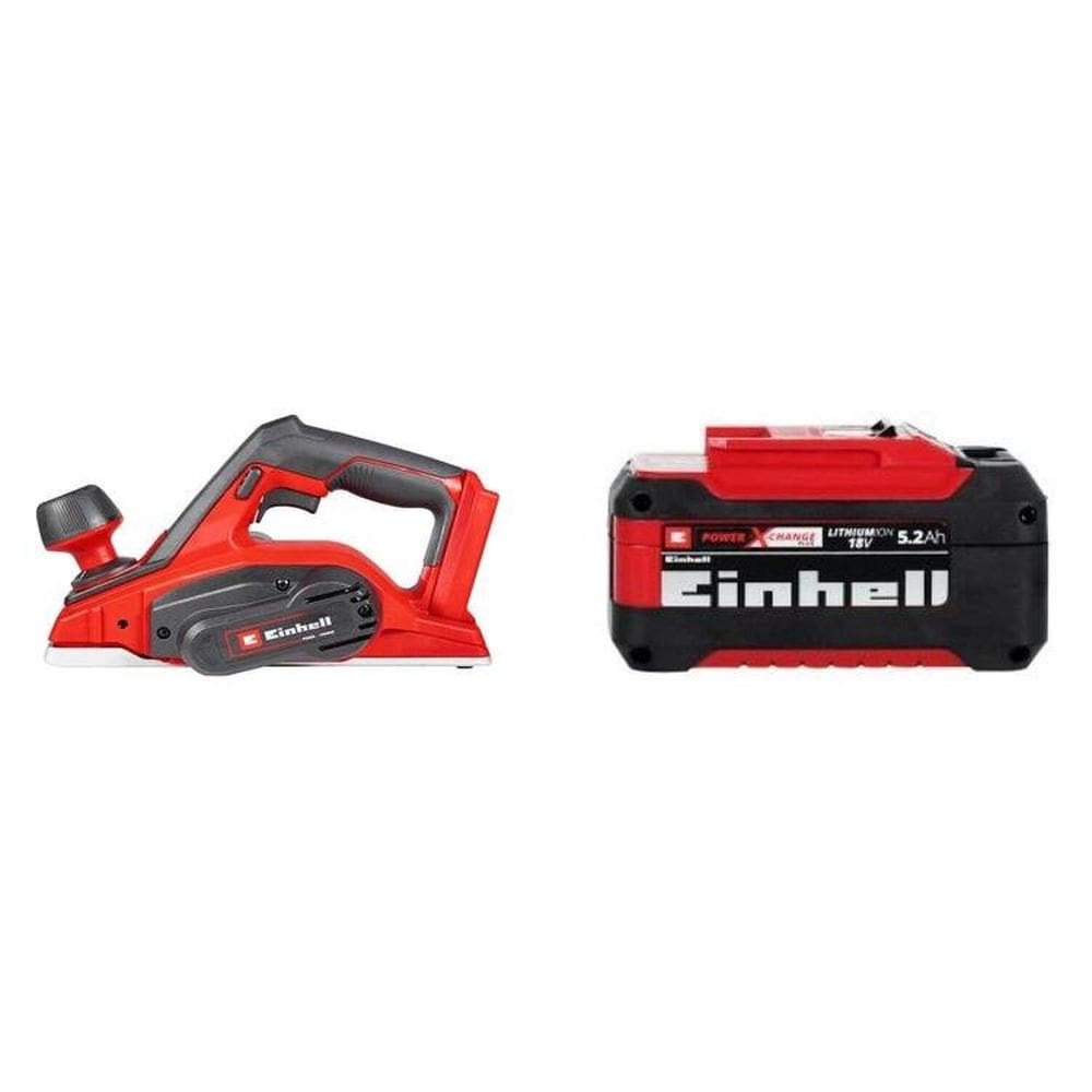 Kit Plaina a Bateria Te-pl 18/82 Li - Solo com Bateria Power X-change 18v 5,2ah Plus Einhell Preto