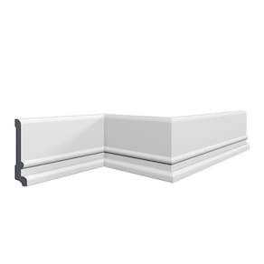 Kit com 3 Barras Rodapé de Poliestireno 12cm X 20mm X 2m Cf13 Hd Homestar 6m Branco