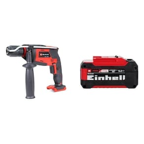 Kit Furadeira de Impacto Tc-id 18 Li - Solo com Bateria Power X-change 18v 5,2ah Plus Einhell Preto
